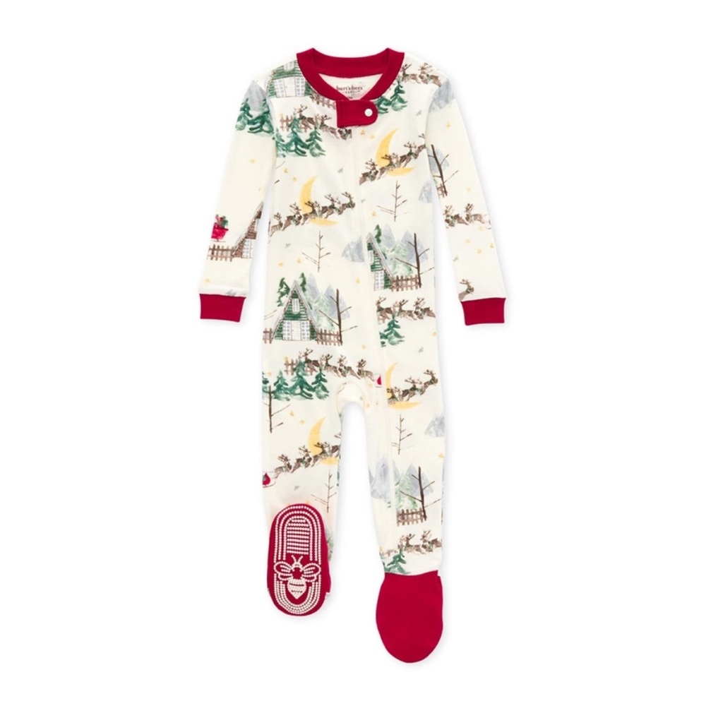 Burt’s Bees Christmas Holiday Pajamas Family Matching 6-9 Months Santa’s Sleigh